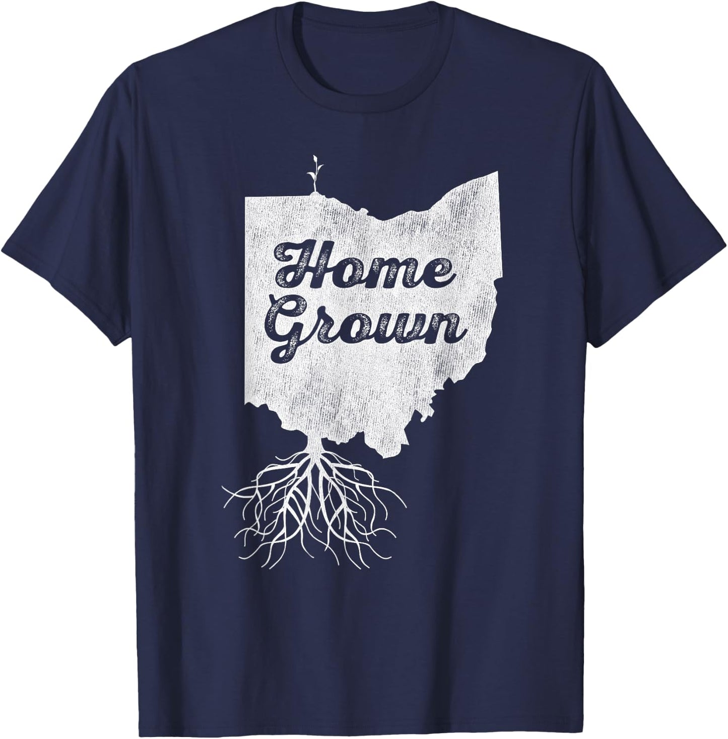 Ohio T Shirt Home Grown Roots OH State Pride T-Shirt - T-Shirt | Navy