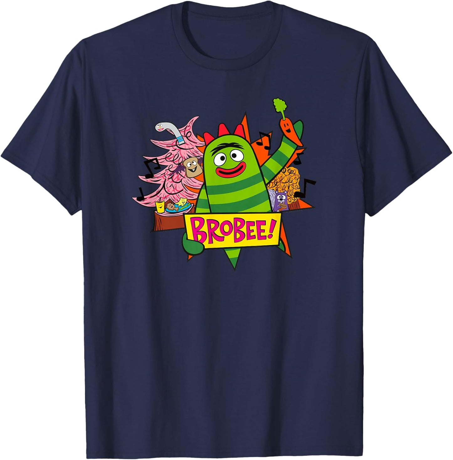 Yo Gabba Gabba - Classic Brobee 01 T-Shirt - T-Shirt | Navy