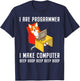 Funny I Are Programmer Programming Coding Nerd Corgi Dog T-Shirt - T-Shirt | Navy