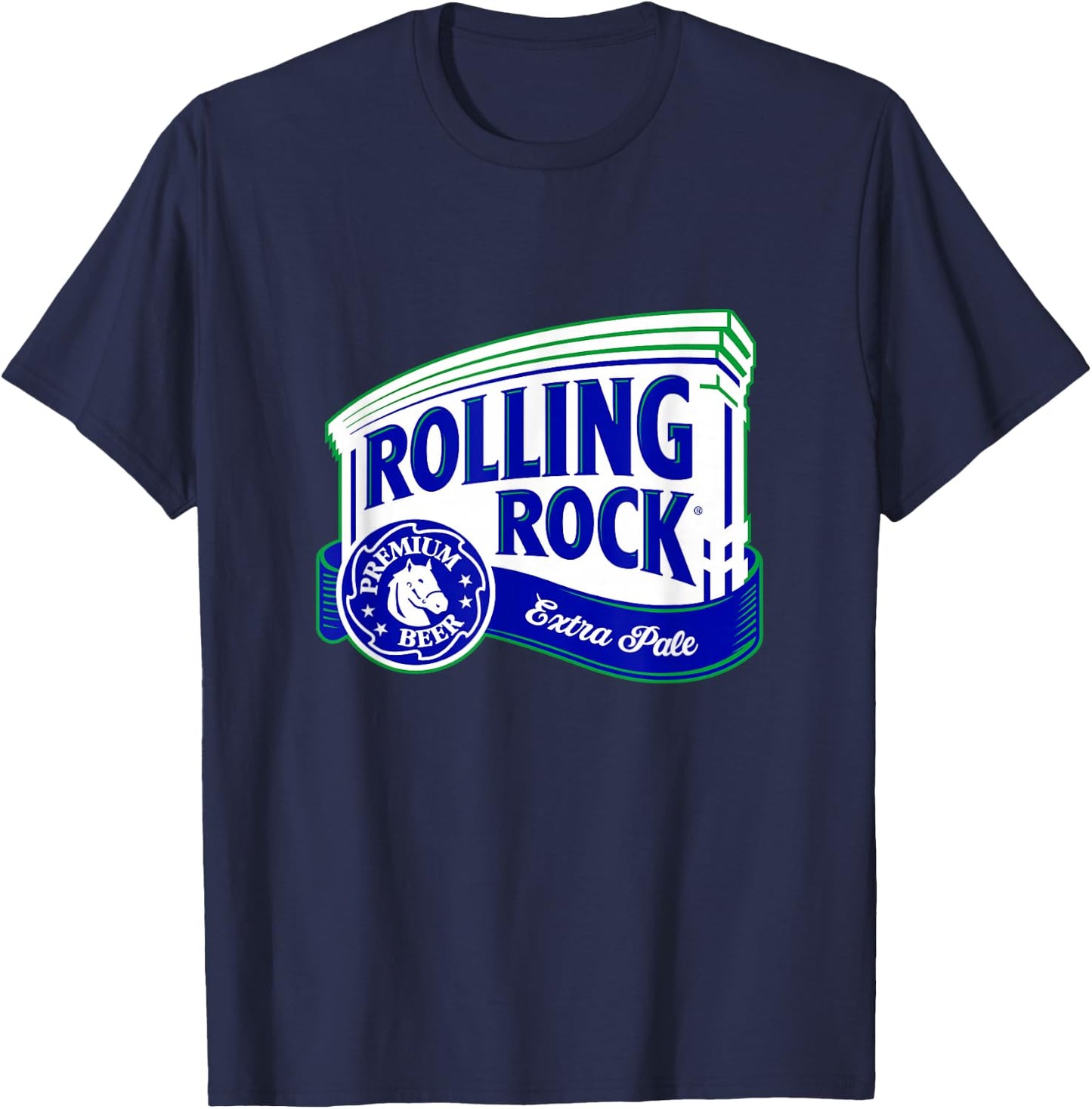 Rolling Rock Logo T-Shirt - T-Shirt | Navy