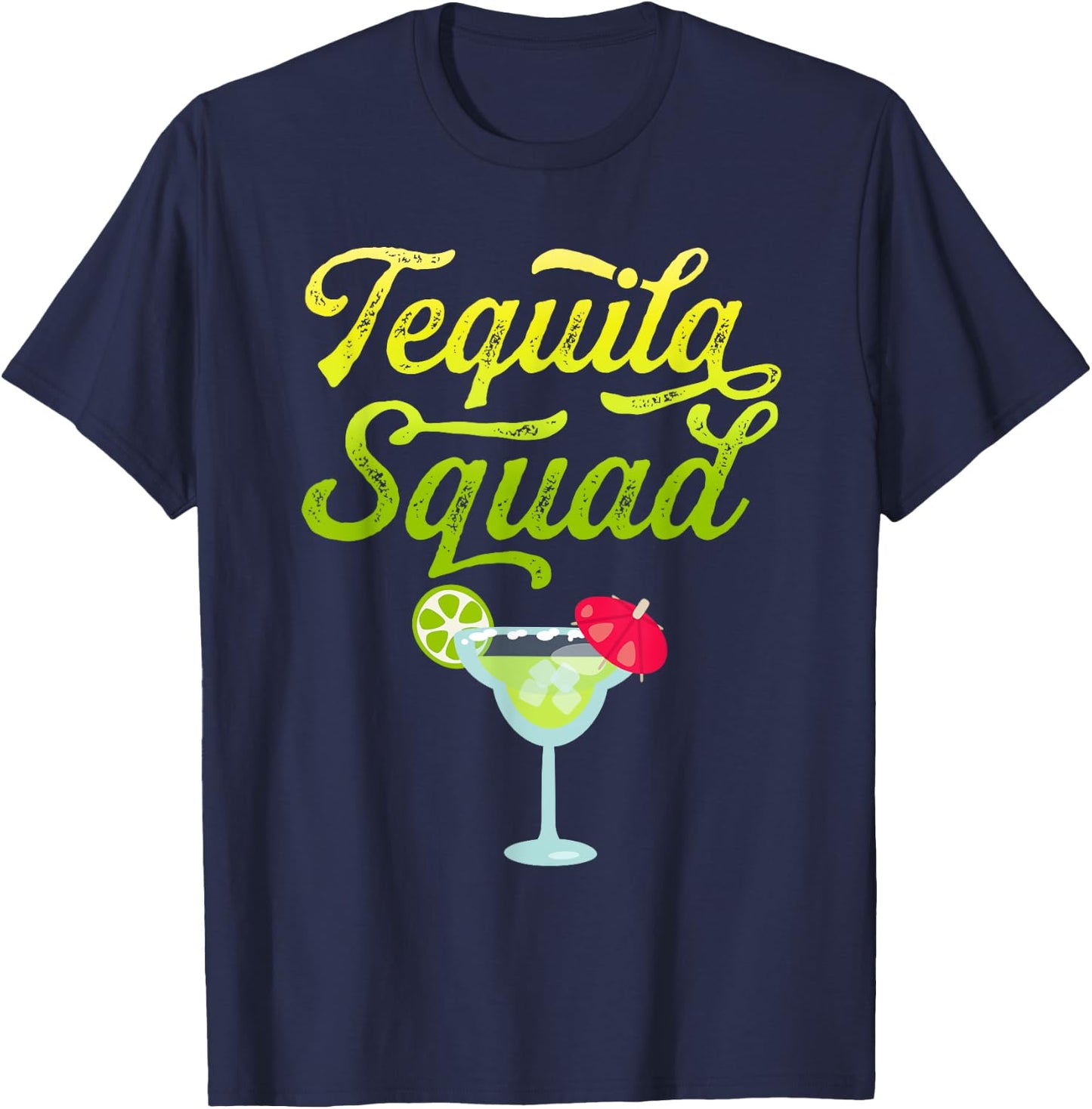 Funny Tequila Squad Novelty T-Shirt - T-Shirt | Navy