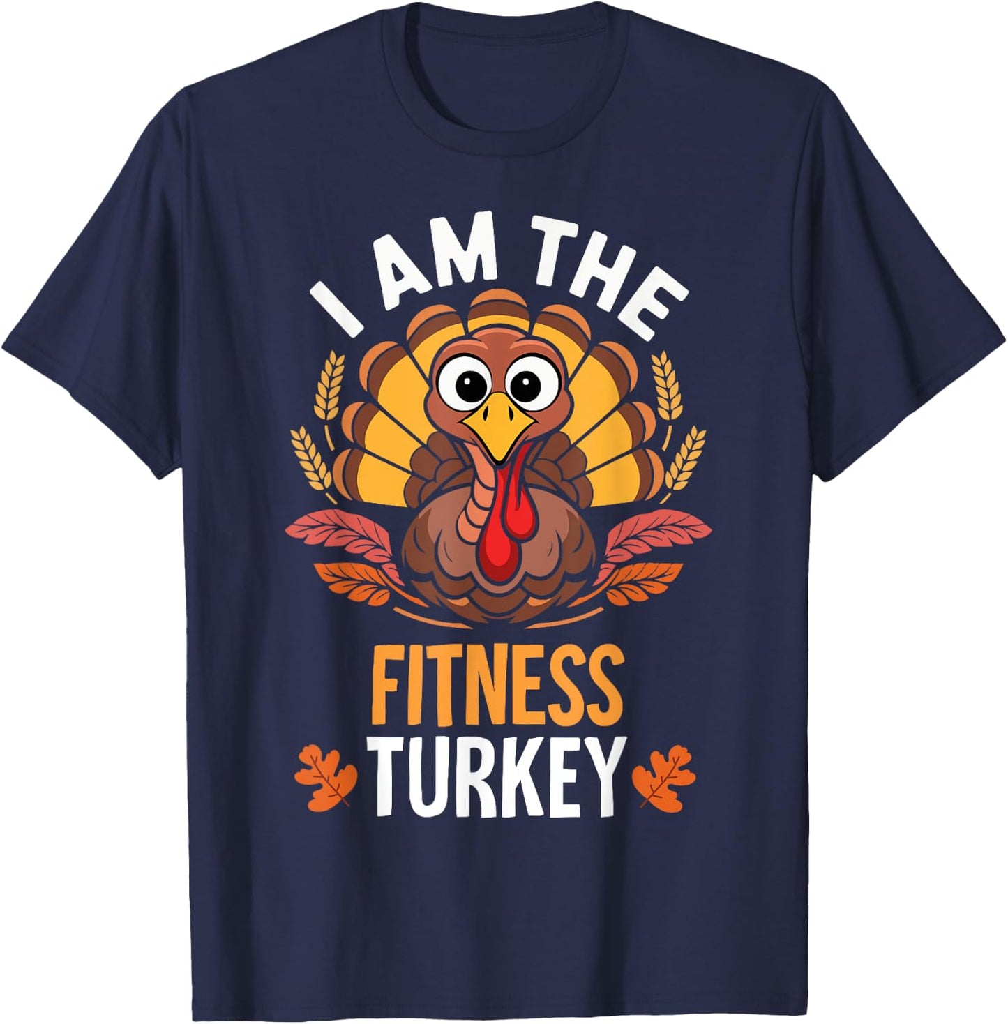 Thanksgiving I'm The Fitness Turkey Funny Matching T-Shirt - T-Shirt | Navy