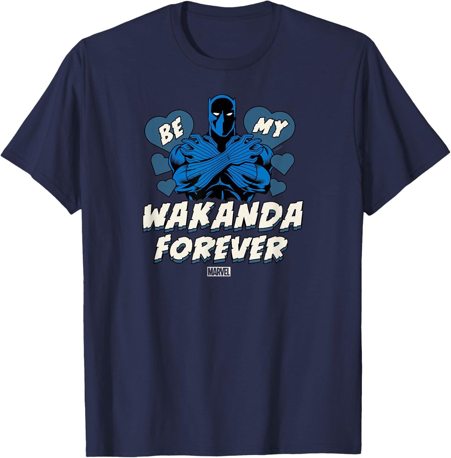 Black Panther - Be My Wakanda Forever Valentines Day T-Shirt - T-Shirt | Navy