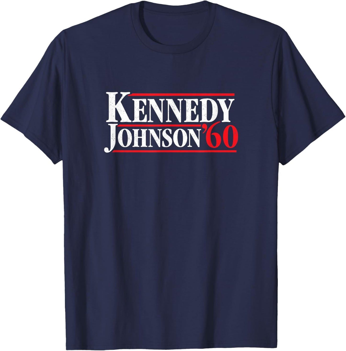 Kennedy Johnson 1960 Retro Campaign Shirt T-Shirt - T-Shirt | Navy