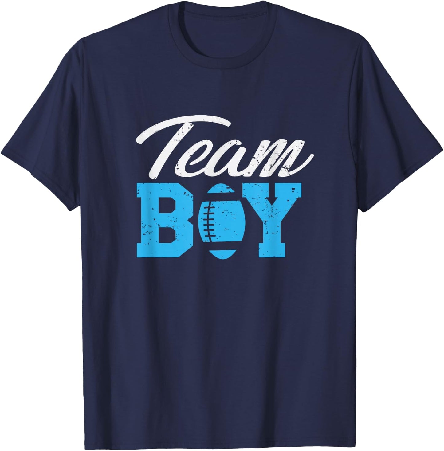 Team Boy Gender Reveal Shirts Graphic Football Gift T-Shirt - T-Shirt | Navy