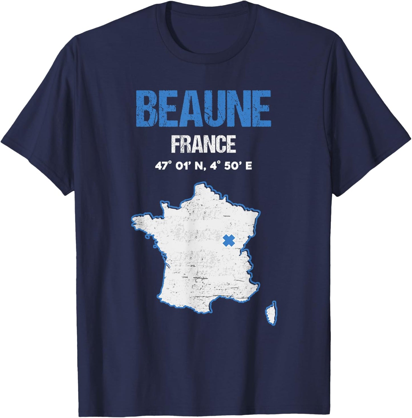 Beaune France City T-Shirt - T-Shirt | Navy