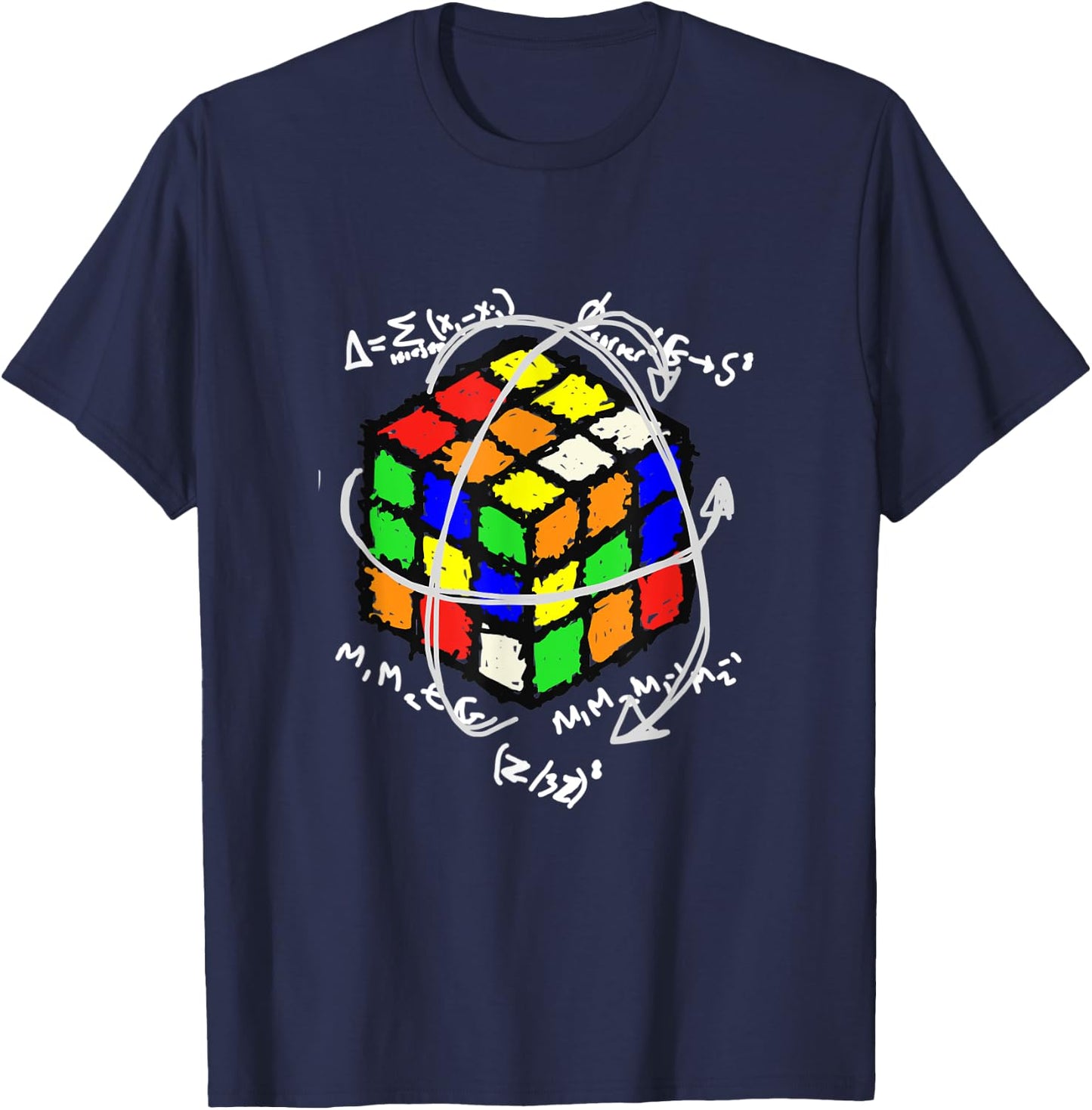 Funny Sheldon Nerdy Puzzle Cube Group Theory Math Teacher T-Shirt - T-Shirt | Navy