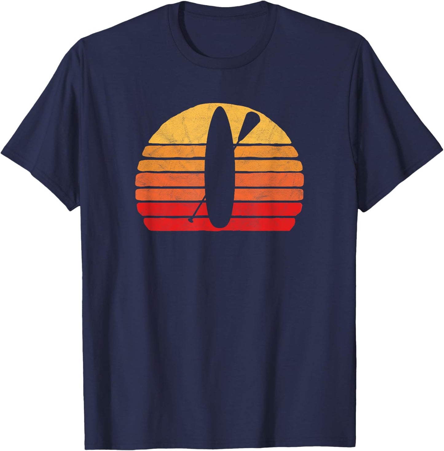 Retro SUP Stand Up Paddle Board Vintage Sun T-Shirt - T-Shirt | Navy