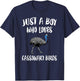 Just A Boy Who Loves Cassowary Birds Gift T-Shirt - T-Shirt | Navy