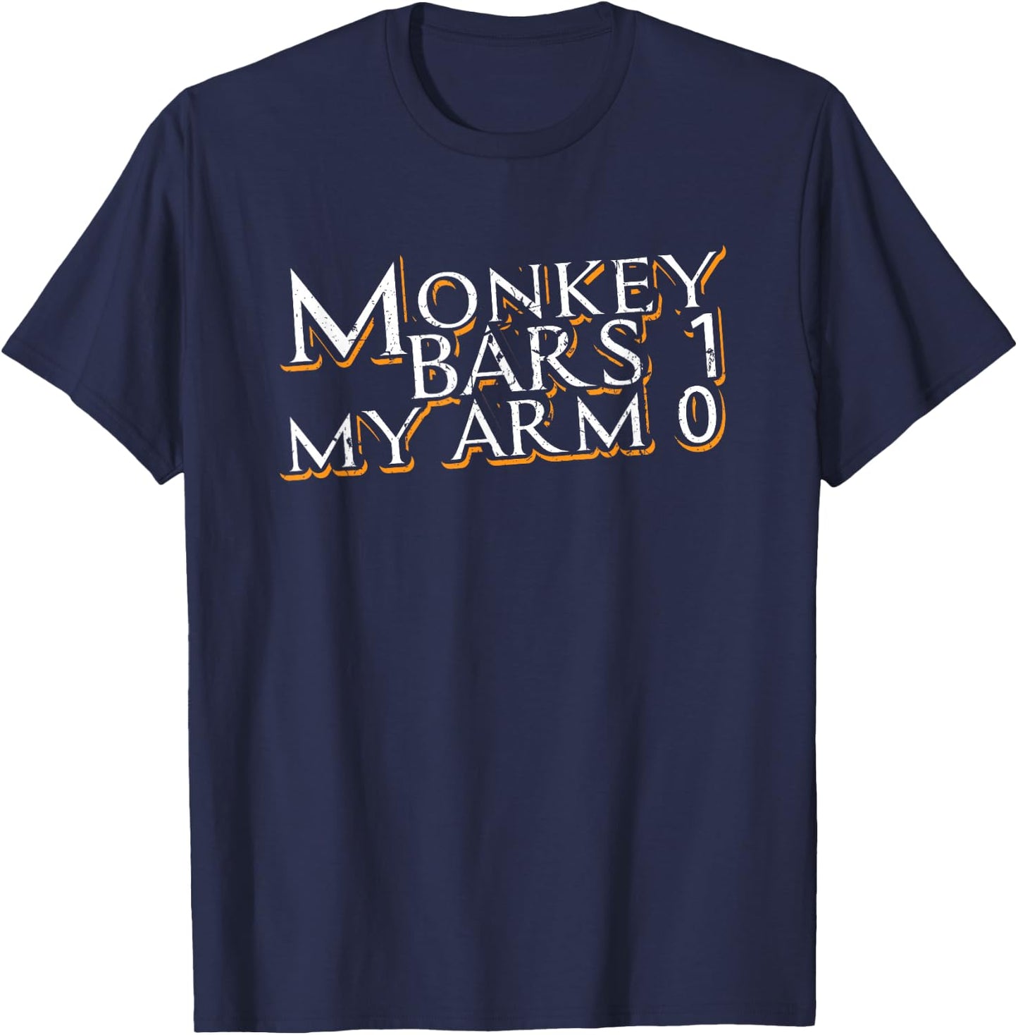 Broken Arm Leg Monkey Bars Get Well Soon Recovery Kids T-Shirt - T-Shirt | Navy