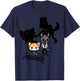 Aggretsuko and Haida Rocker Shadows Shirt T-Shirt - T-Shirt | Navy