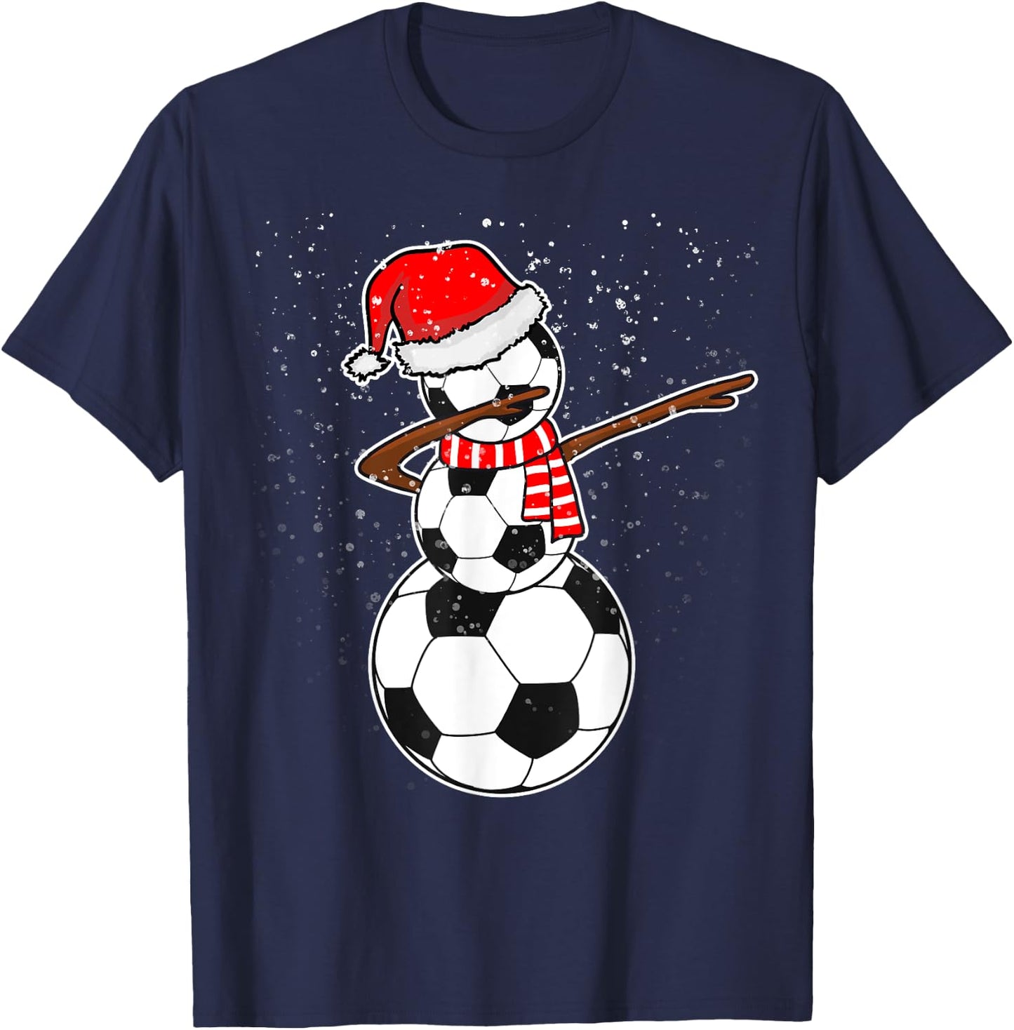 Dabbing Snowman Soccer Shirt T-Shirt - T-Shirt | Navy