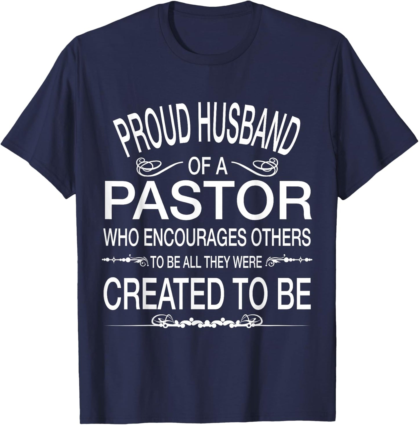 Proud husband of a pastor Christian for Birthday T-Shirt - T-Shirt | Navy