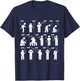 Ow Ow Ow Ow Saying Body Pain Characters Humor Sarcastic T-Shirt - T-Shirt | Navy