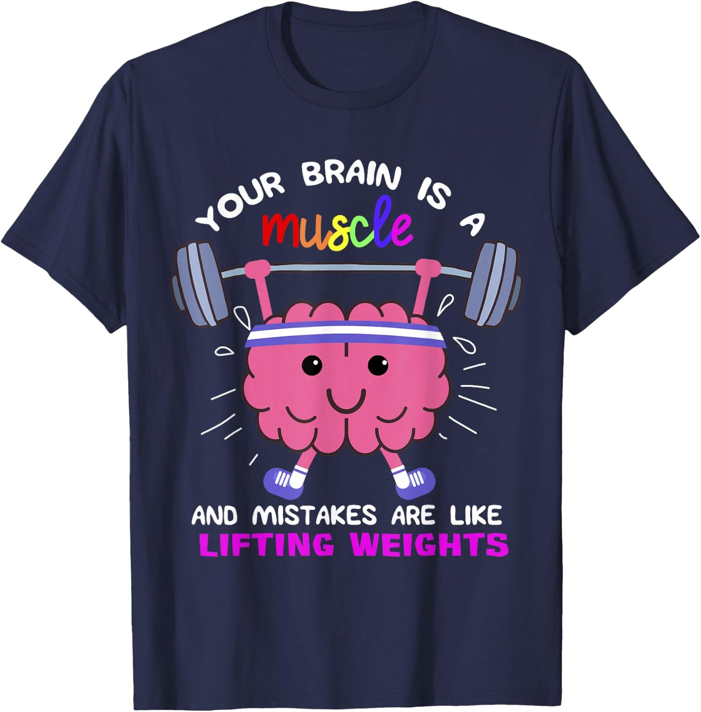 Growth Mindset Teacher Shirt, Inspirational Shirts T-Shirt - T-Shirt | Navy