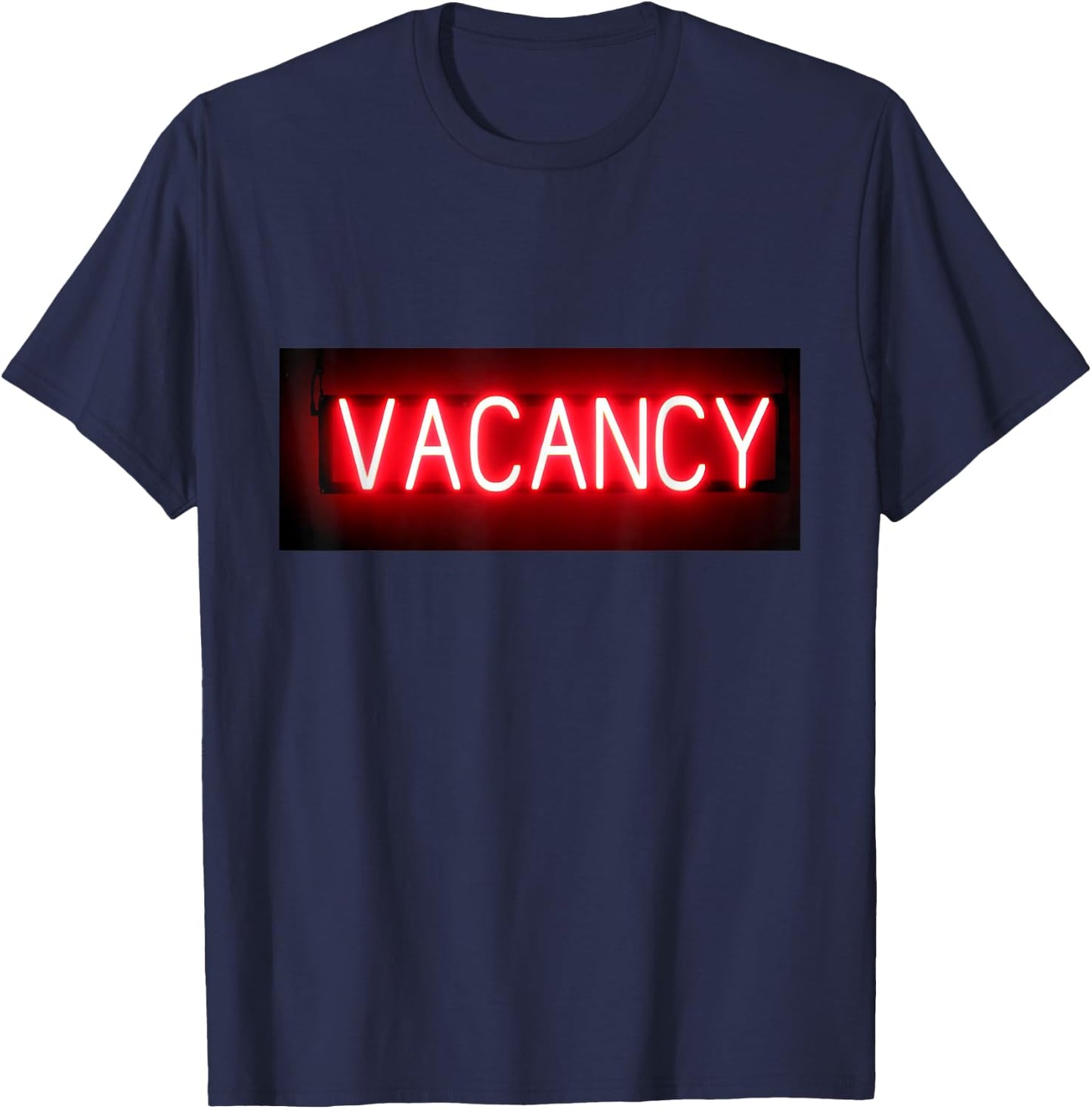 Stupid Tease Shirts Motel Vacancy Sign T-Shirt - T-Shirt | Navy