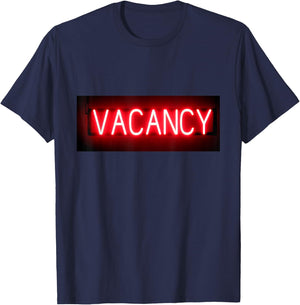 Stupid Tease Shirts Motel Vacancy Sign T-Shirt - T-Shirt | Navy