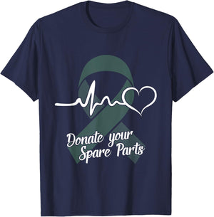 Organ Donation Raise Awareness Donate Your Spare Parts T-Shirt - T-Shirt | Navy
