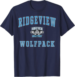 Ridgeview High School Wolfpack C1 T-Shirt - T-Shirt | Navy