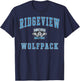 Ridgeview High School Wolfpack C1 T-Shirt - T-Shirt | Navy