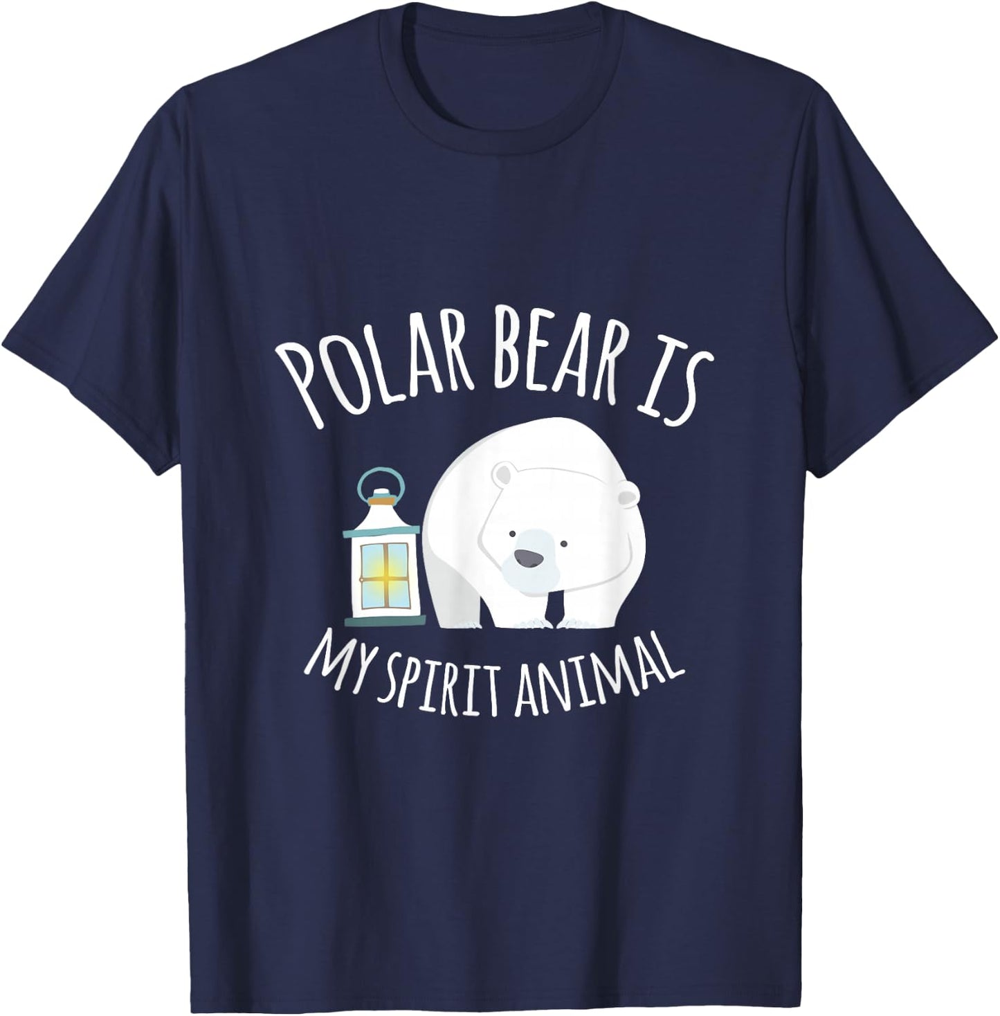 Polar Bear Is My Ghost Animal Funny Gift T-Shirt - T-Shirt | Navy
