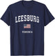 Leesburg Virginia VA Vintage American Flag Sports Design Kids Men T-Shirt - T-Shirt | Navy
