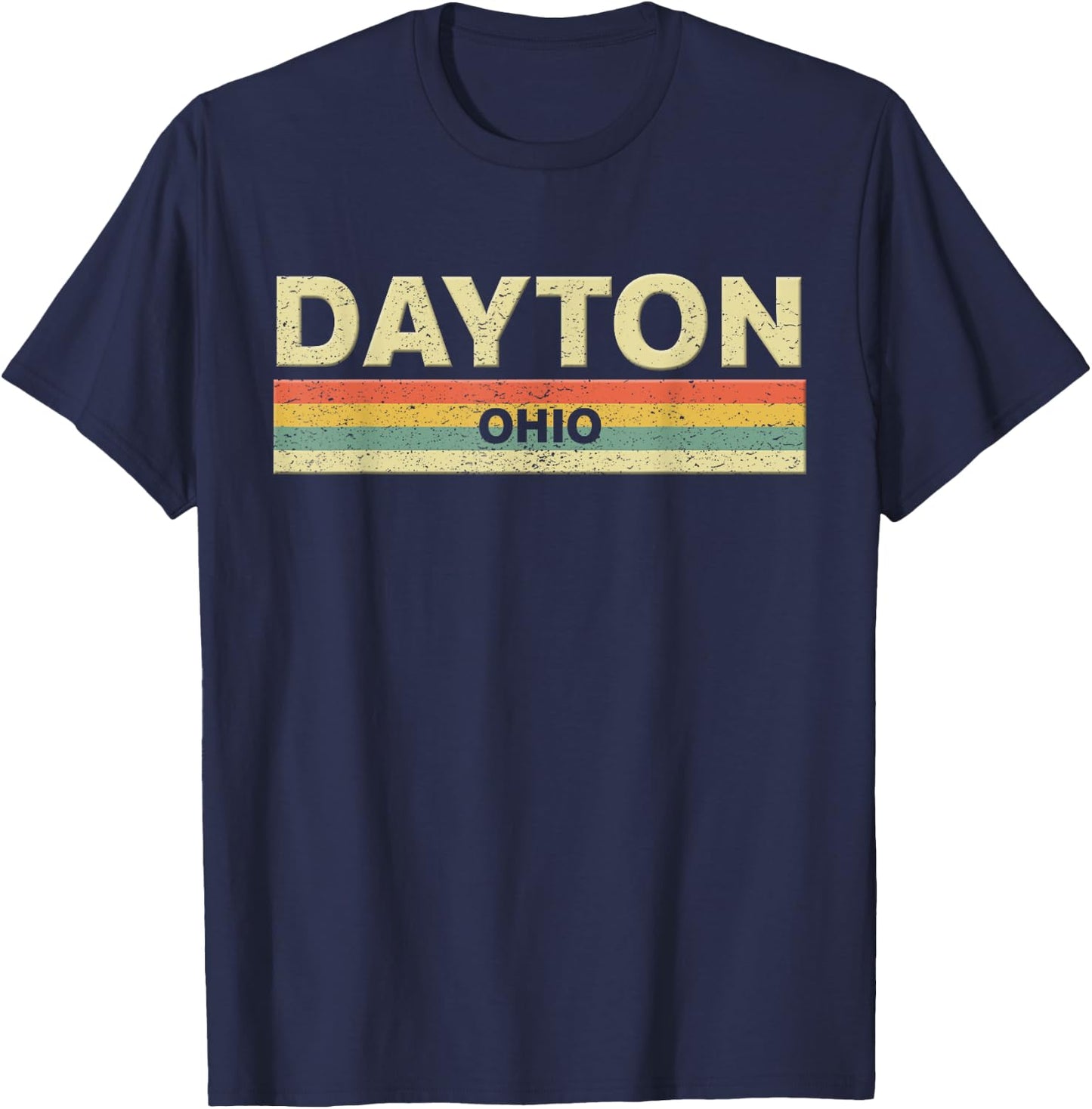 Dayton Ohio Shirt. Vintage Retro 70s 80s T-Shirt - T-Shirt | Navy