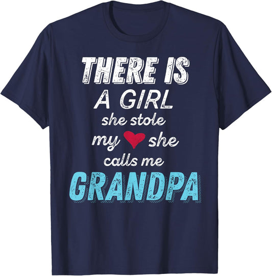 Father's Day Gifts for Grandpa from Granddaughter T-Shirt - T-Shirt | Navy