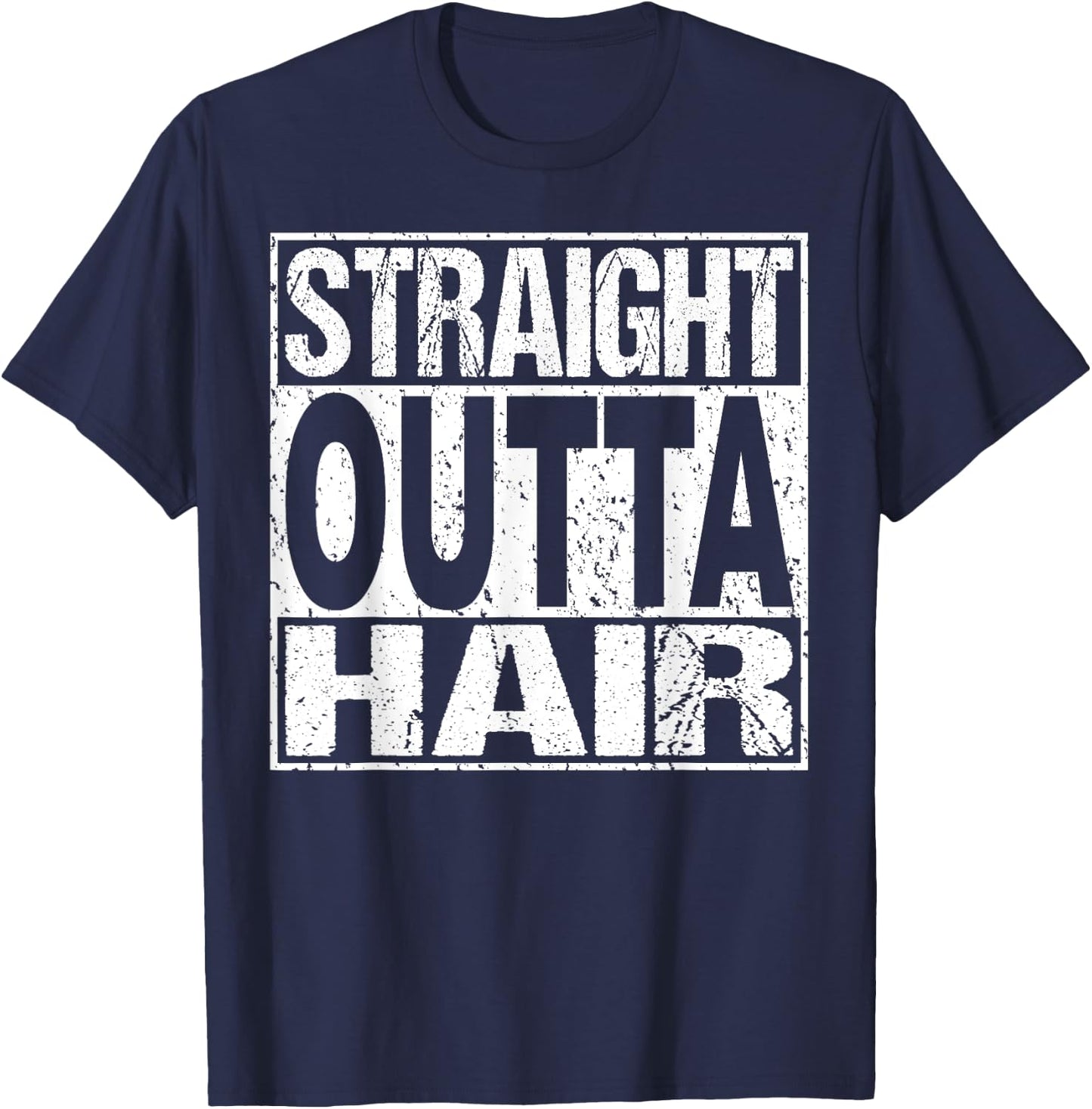Bald Guy T Shirt Hair Loss Baldness Funny Joke Gift T-Shirt - T-Shirt | Navy