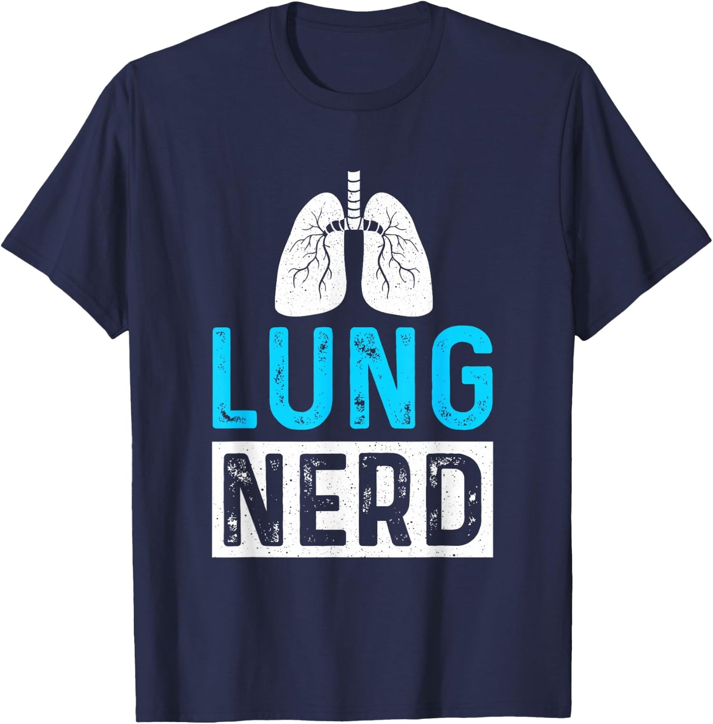 SHIRTSIDE Respiratory Therapist RT Gifts - Men's Black Cotton - Short Sleeve - Small - Fun Respiratory Therapist Design T-Shirt - T-Shirt | Navy