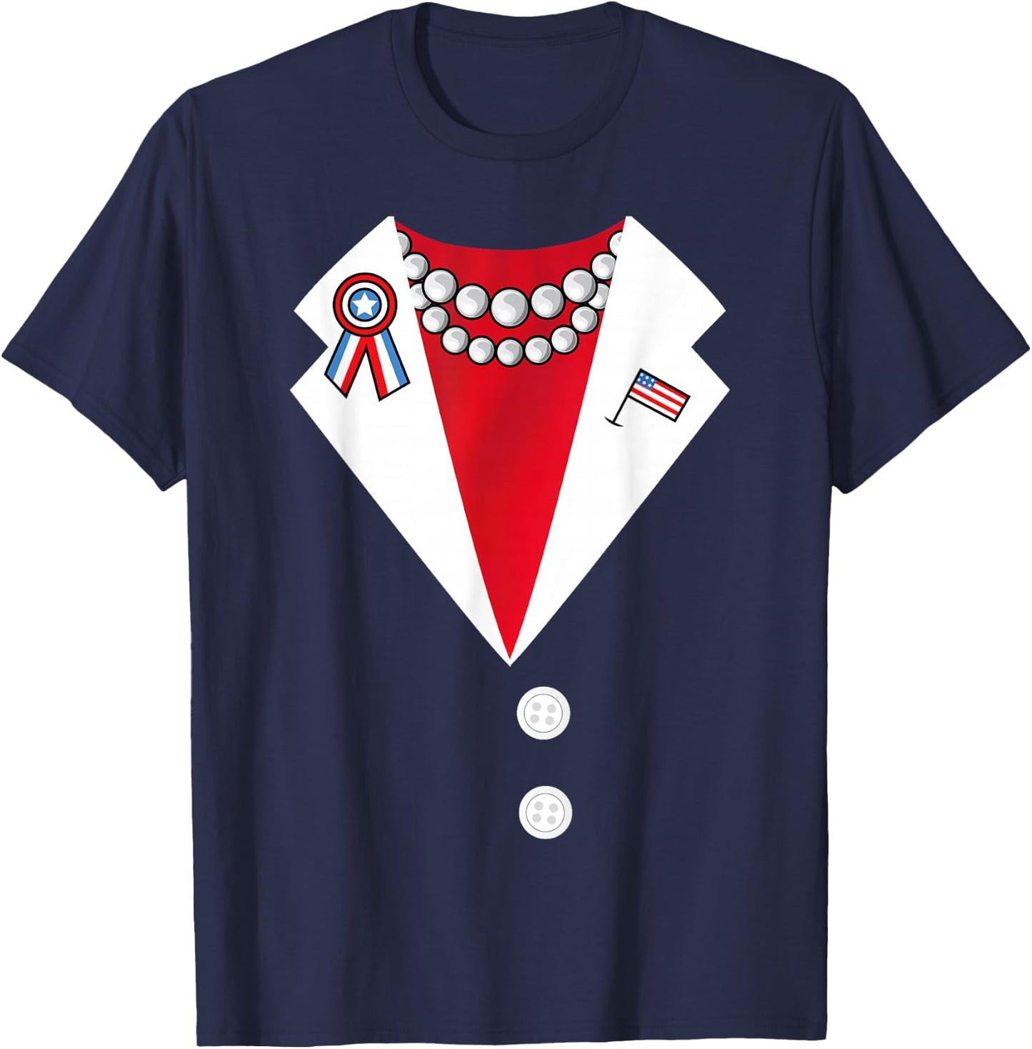 Hillary Clinton Pantsuit Costume President Funny Halloween T-Shirt - T-Shirt | Navy