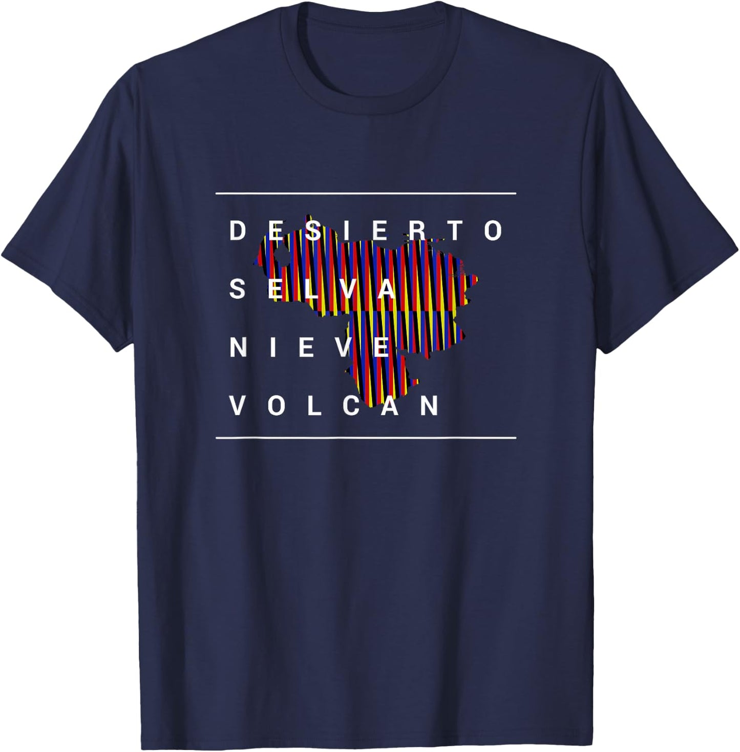Venezuela Desierto Selva Nieve Venezuelan Chromatic Art Gift T-Shirt - T-Shirt | Navy