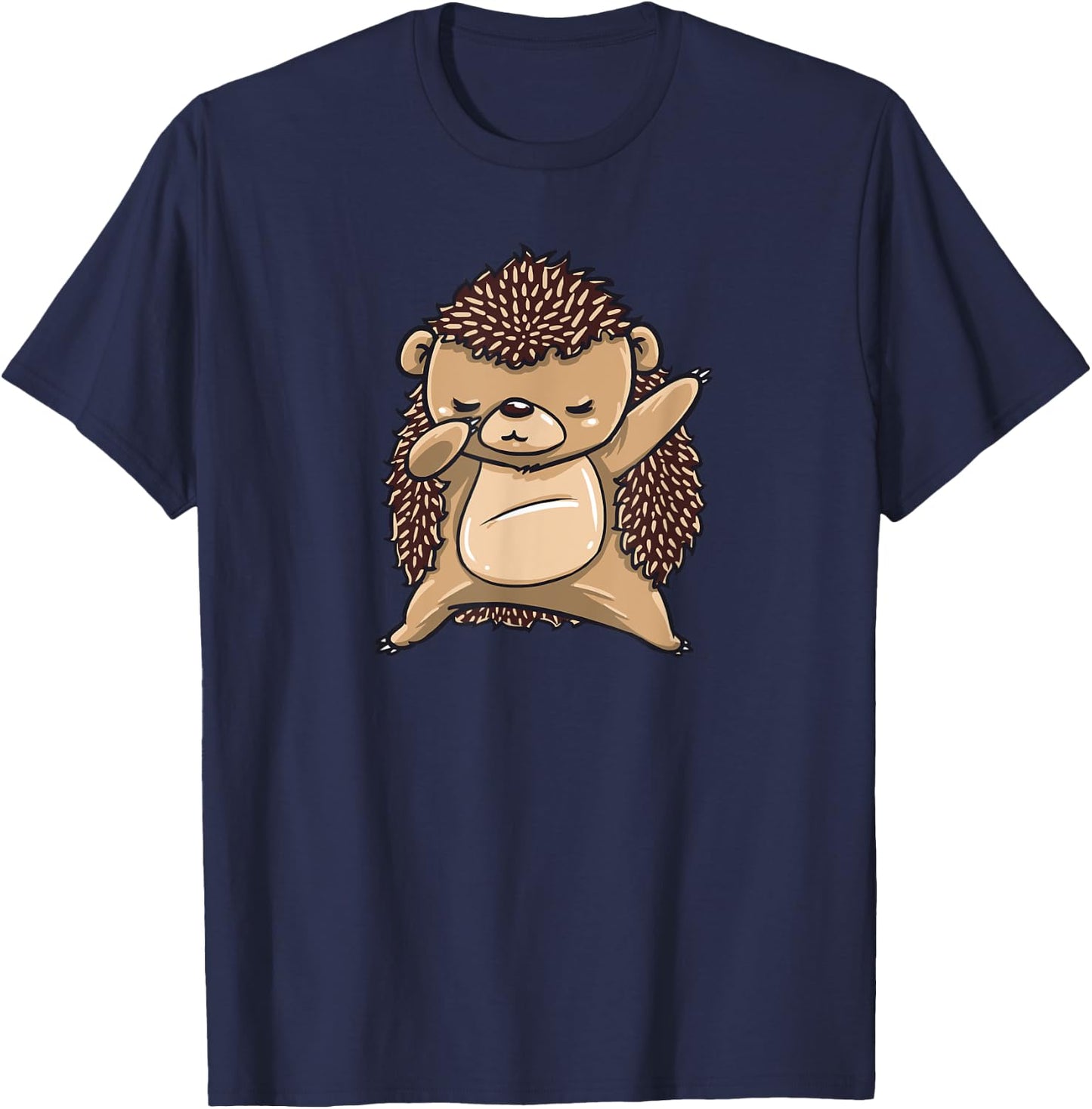 Funny Dabbing Hedgehog shirt kids men T-Shirt - T-Shirt | Navy