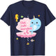 5th Birthday 5 Year Old Girl Boy Gift Narwhal Sea Unicorn T-Shirt - T-Shirt | Navy