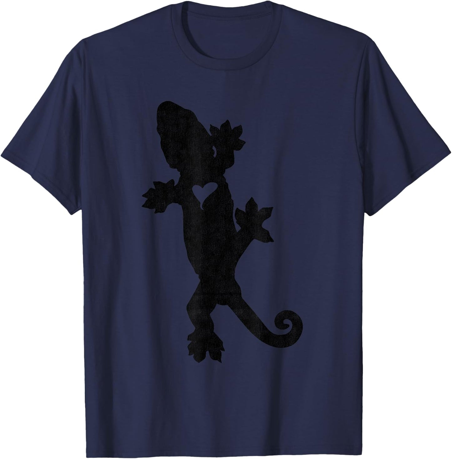 Leachie New Caledonian Gecko Artsy distressed T-Shirt - T-Shirt | Navy