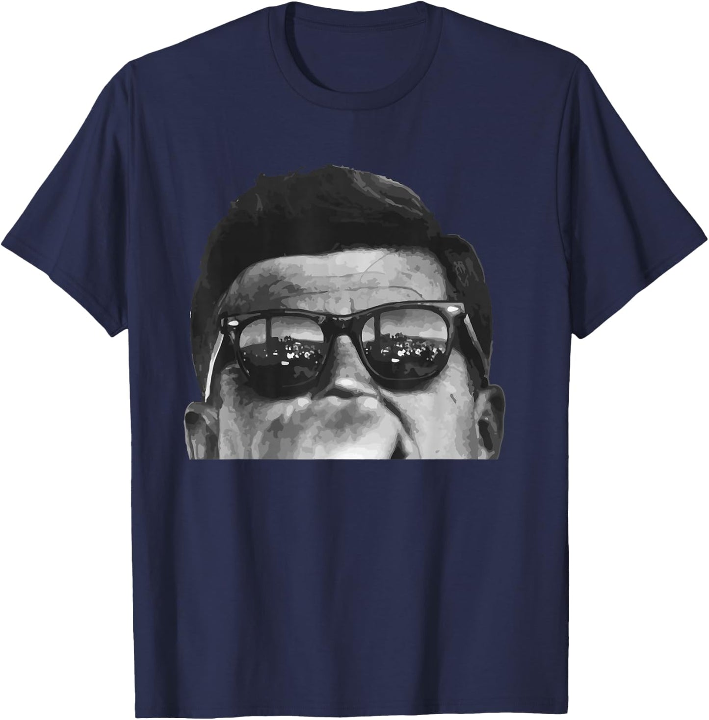 JFK John F Kennedy Wearing Sunglasses T-Shirt - T-Shirt | Navy