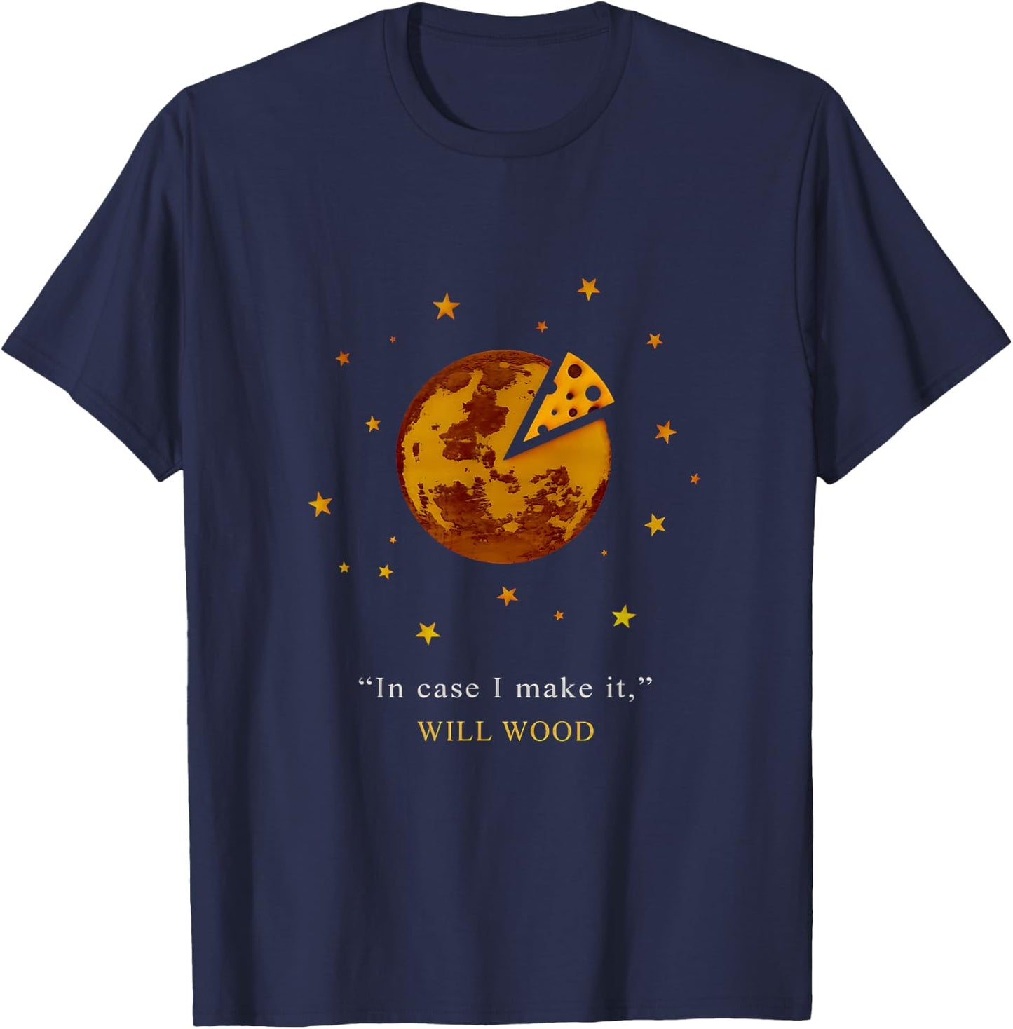 Meditation In Case I Make It Will Basic Wood Funny T-Shirt - T-Shirt | Navy