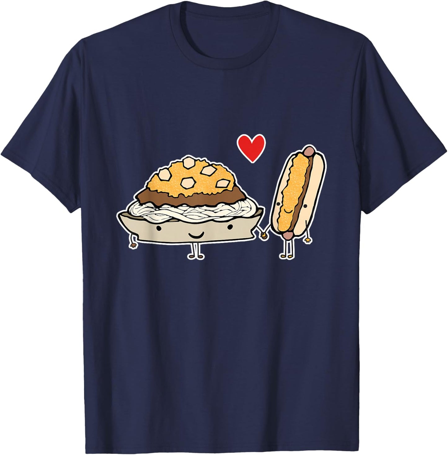Cincinnati Style Chili 3 Way and Cheese Coney T Shirt T-Shirt - T-Shirt | Navy