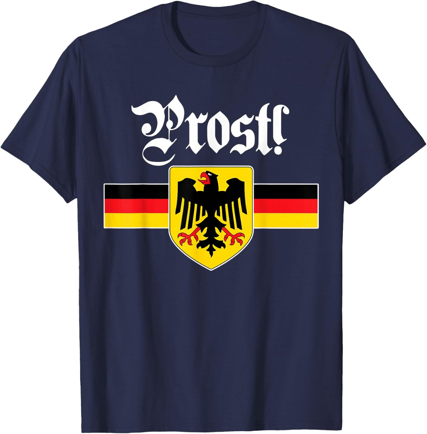 Oktoberfest by &Zoo German Coat of Arms Oktoberfest - Black, , Short Sleeve, Classic Fit, Small T-Shirt - T-Shirt | Navy