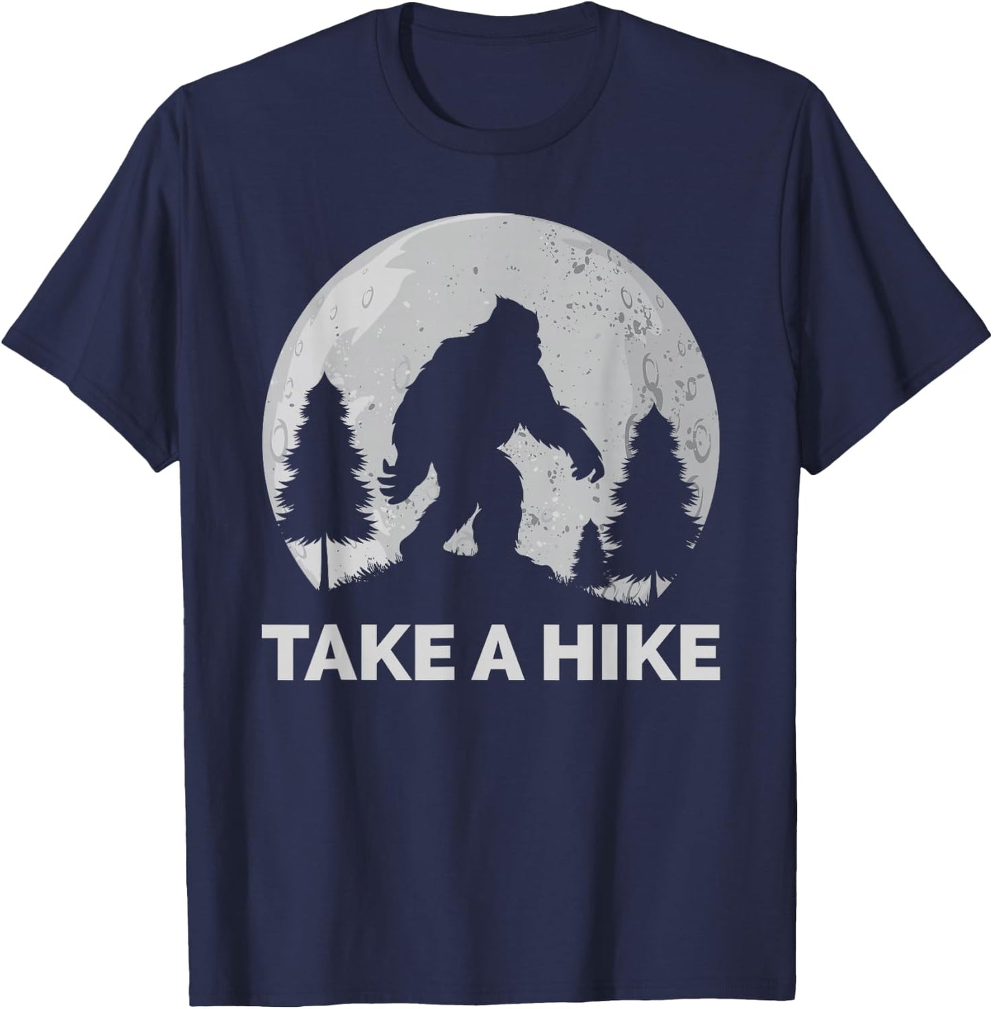 Take a Hike Bigfoot Hiking T-Shirt - T-Shirt | Navy