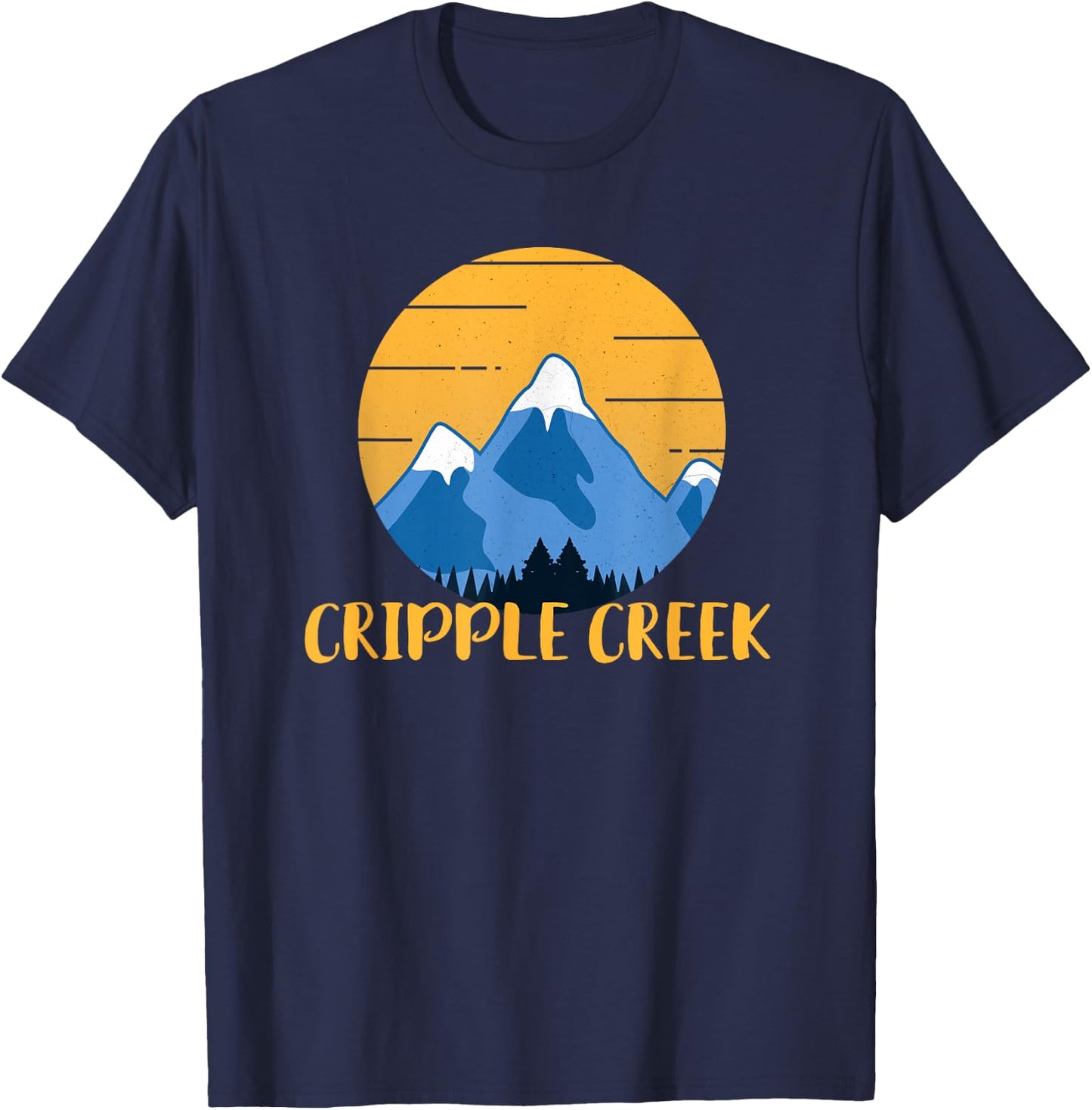 Cripple Creek Colorado Hiking Mountains T-Shirt - T-Shirt | Navy