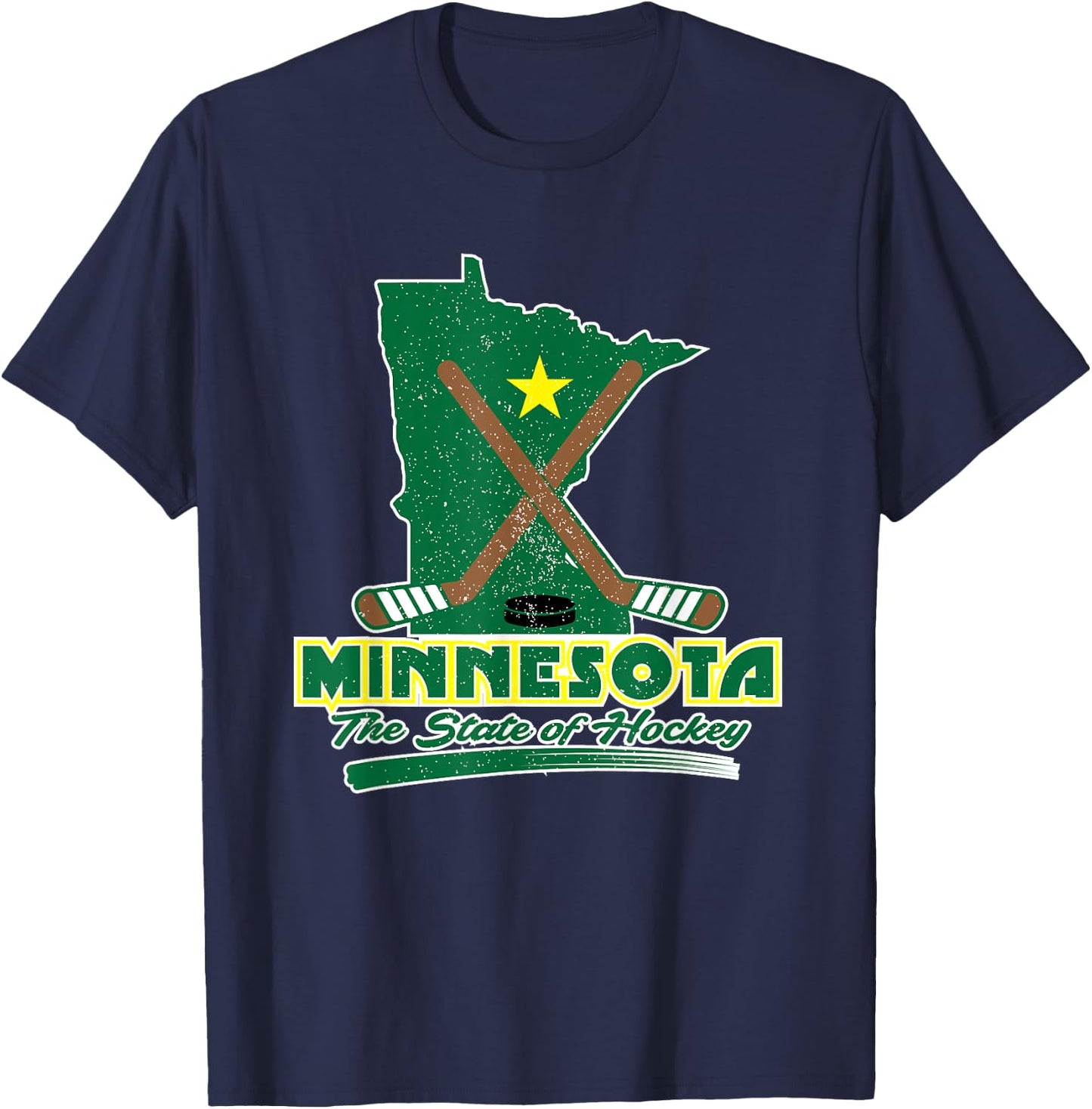 Minnesota Shirts - The State Of Hockey T-Shirt - T-Shirt | Navy