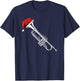 Santa Trumpet Christmas Jazz Music Xmas | For Trumpet Player T-Shirt - T-Shirt | Navy
