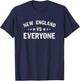 New England VS Everyone Vintage Distressed Graphic T Shirt T-Shirt - T-Shirt | Navy