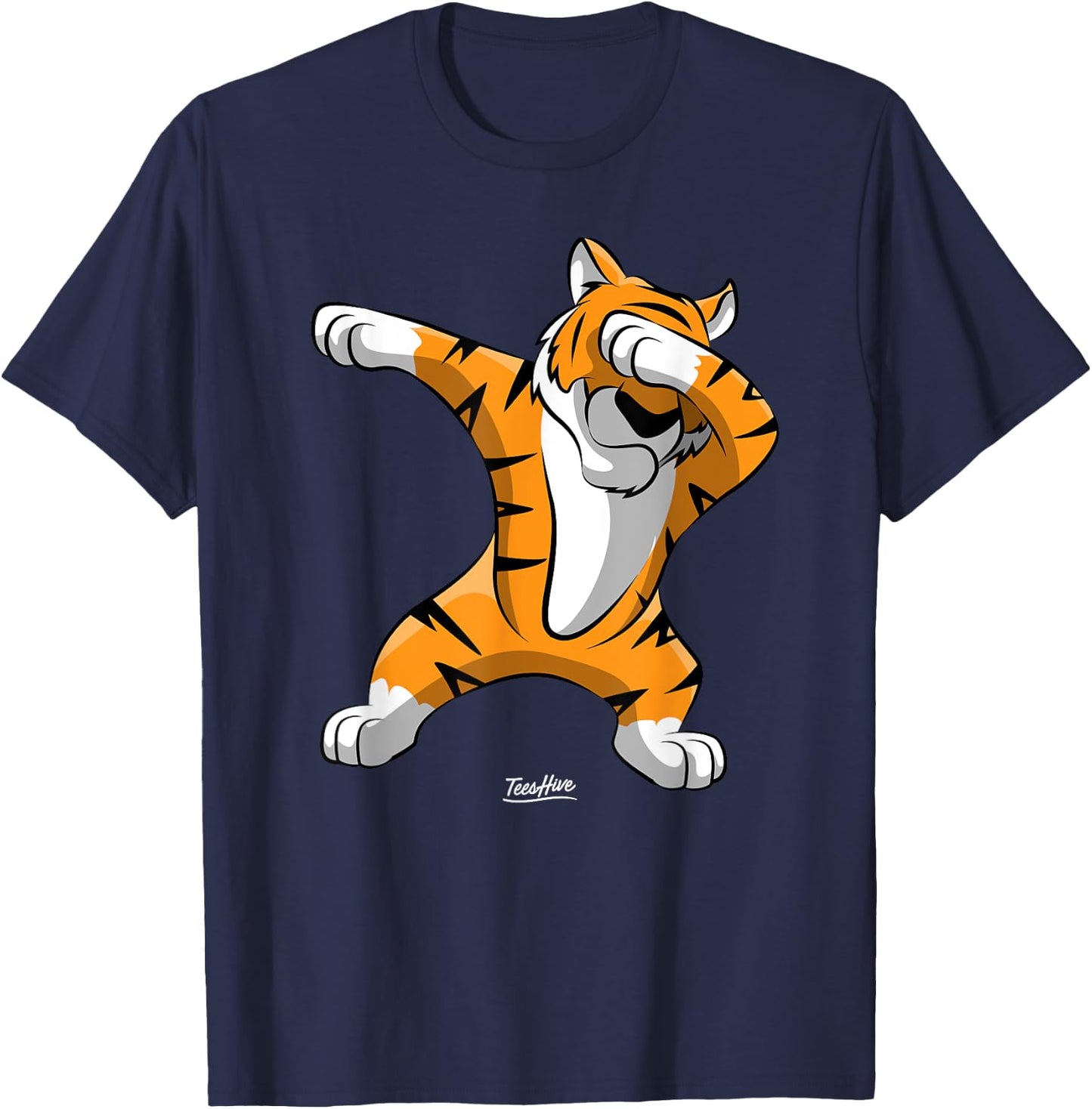 Dabbing Tiger - Boys Tiger T-Shirt - T-Shirt | Navy