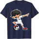 Dabbing Soccer Girl South Korea Shirt, Korean Flag Jersey T-Shirt - T-Shirt | Navy