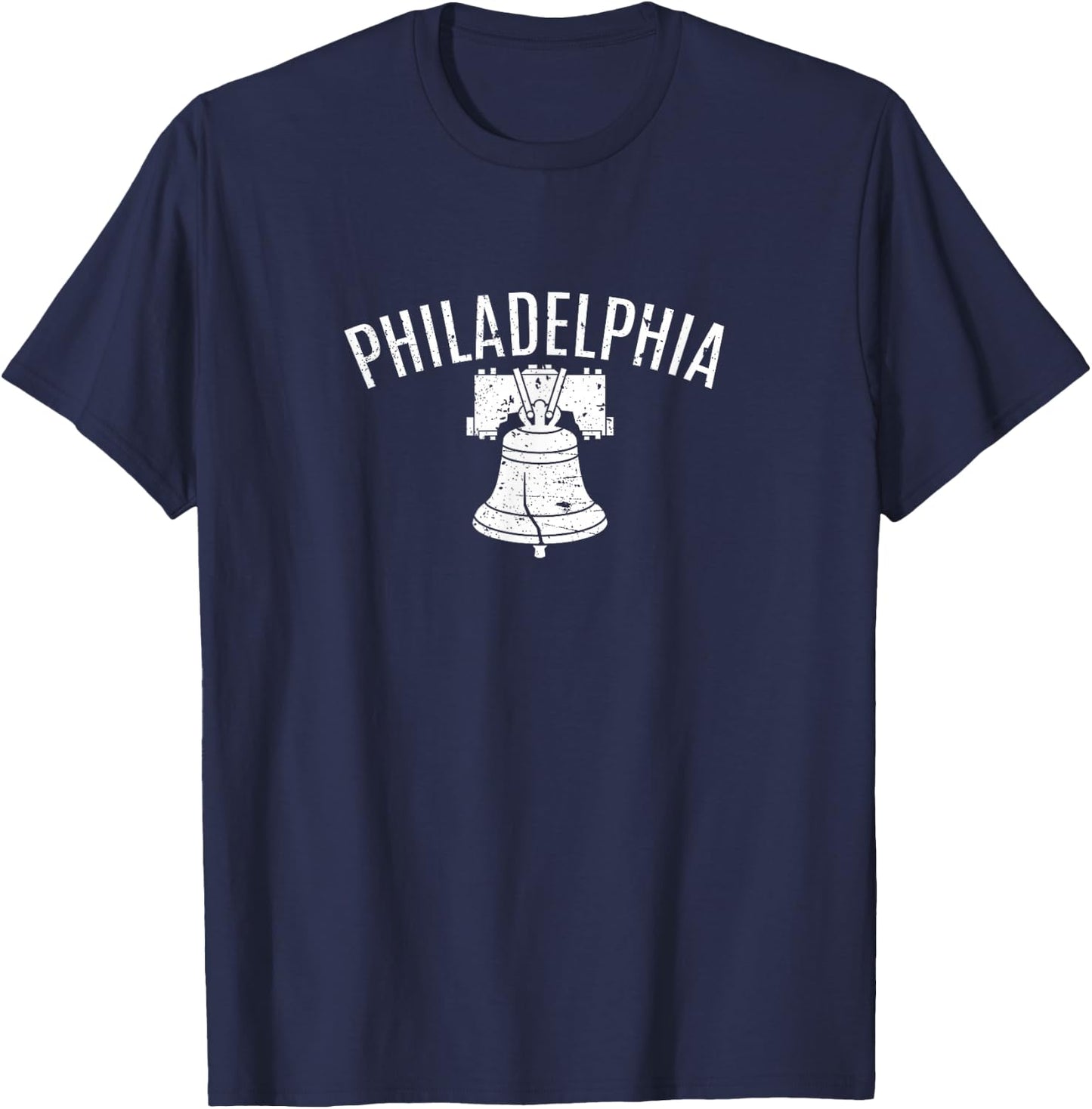 Liberty Bell Philadelphia Pennsylvania PA Distressed T-Shirt - T-Shirt | Navy