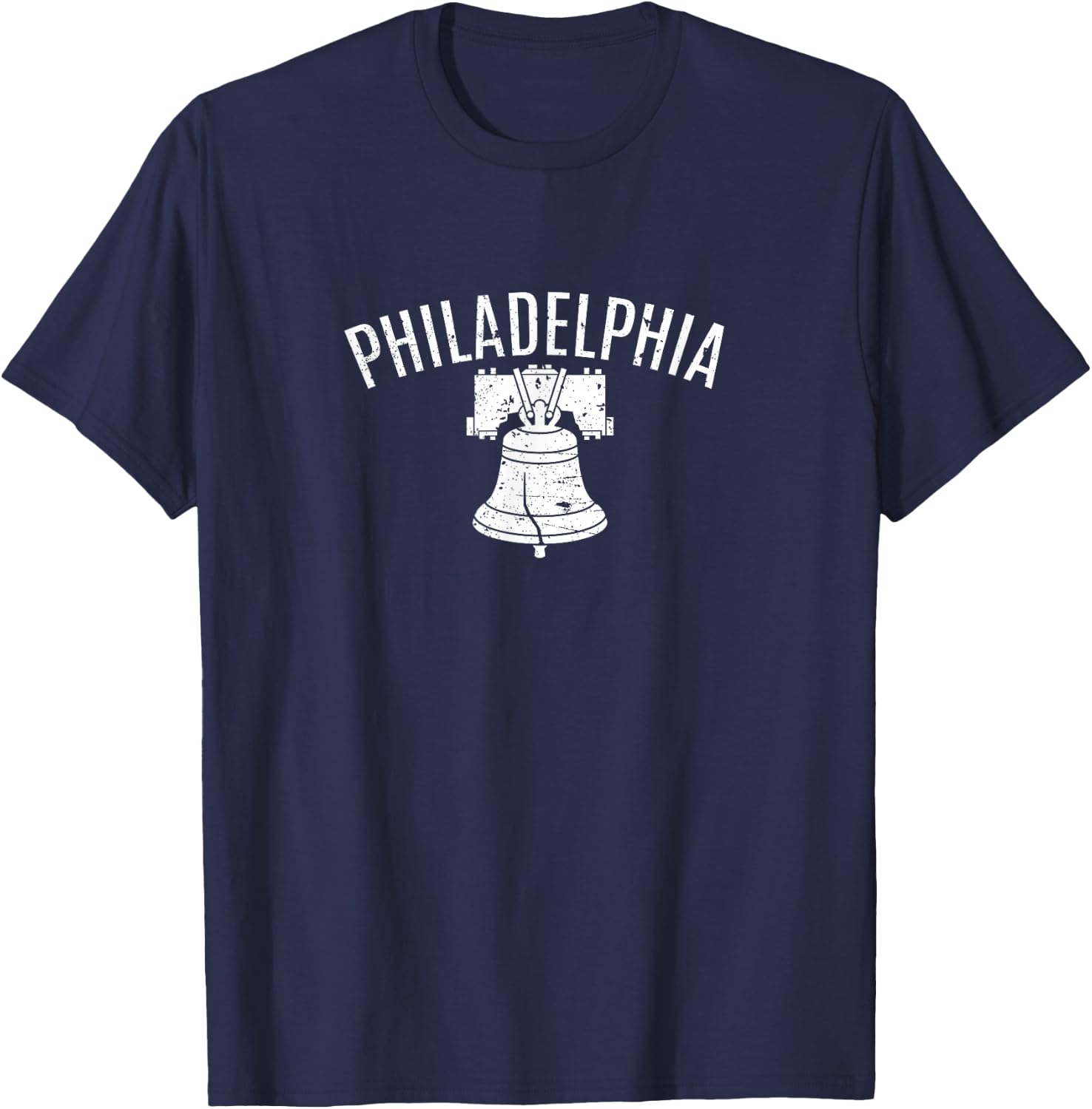Liberty Bell Philadelphia Pennsylvania PA Distressed T-Shirt - T-Shirt | Navy