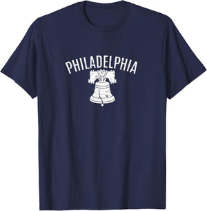 Liberty Bell Philadelphia Pennsylvania PA Distressed T-Shirt - T-Shirt | Navy