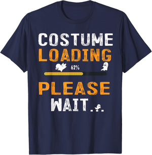 Funny Costume Loading Please Wait Halloween T-Shirt - T-Shirt | Navy